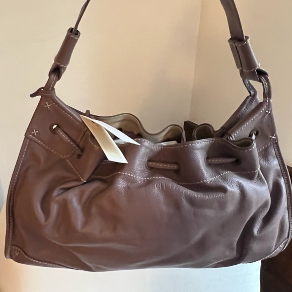 Nicole Fahari Brown Leather Tote - Picture 1 of 4